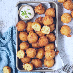 Southern Hush Puppies Recipe - Pink Owl Kitchen